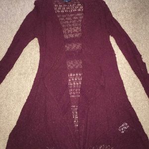 American Eagle Maroon Cardigan